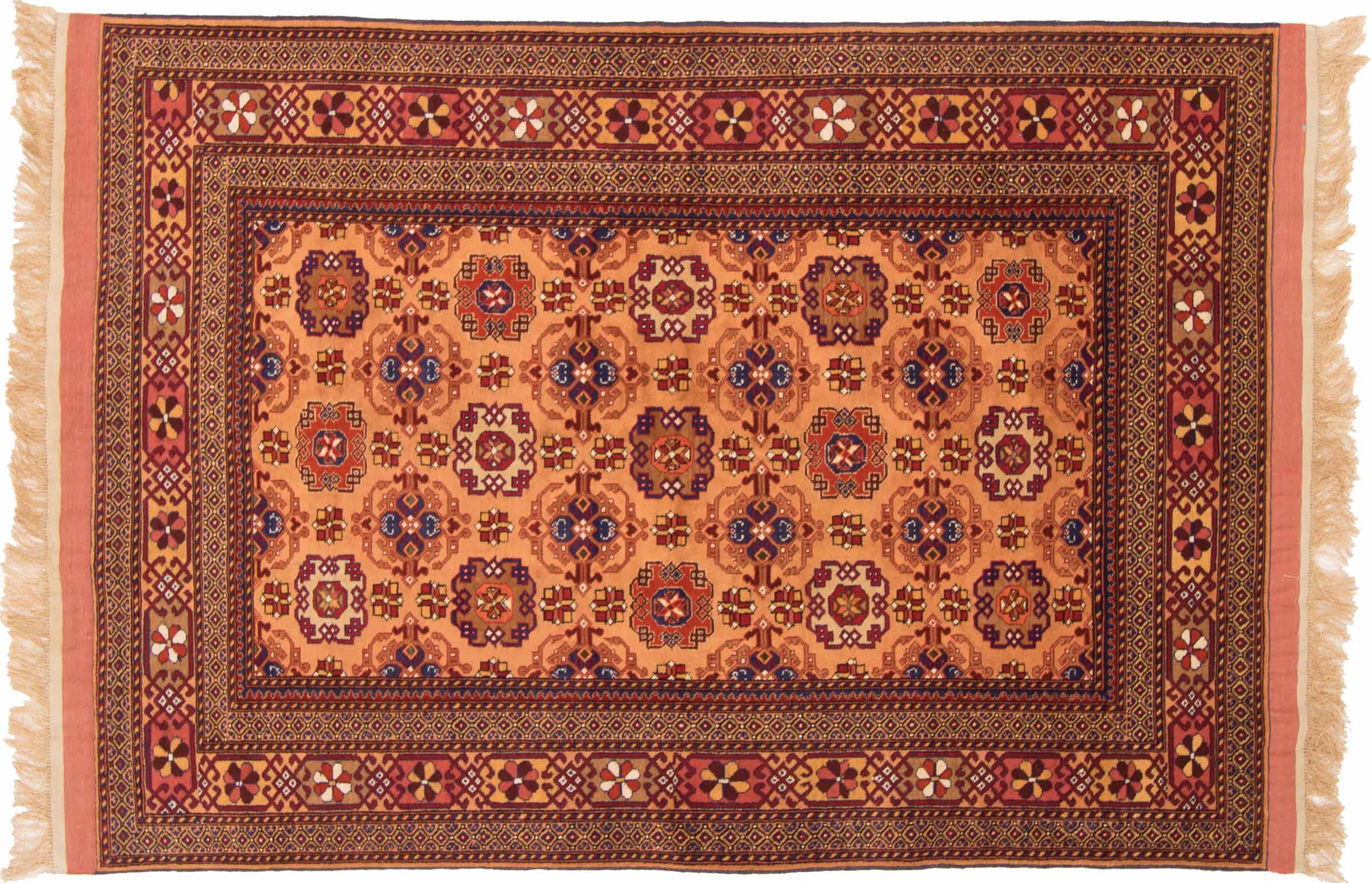 Afghan Mauri Kabul Carpet Hand Knotted 200x300 Multi-coloured Geometric/Graphic 