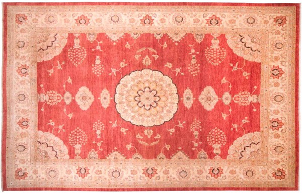 Afghan Fine Ferahan Ziegler Rug 300x400 Hand Knotted Brown Medallion Orient