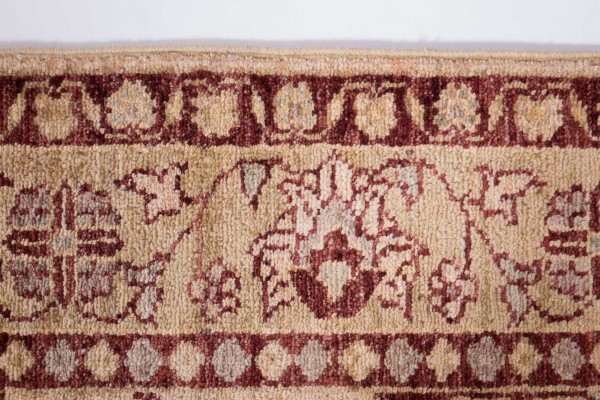 Afghan Chobi Ziegler 90x300 Handgeknüpft Teppich Läufer Beige Orientalisch
