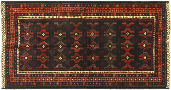 Afghan Belutsch Baluch 120x180 Handgeknüpft Orientteppich Dunkelgrün