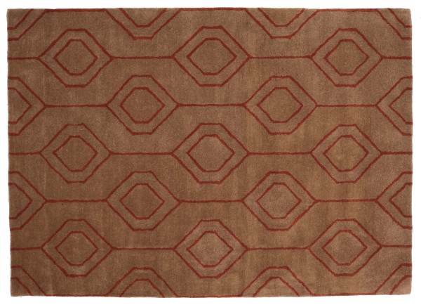Carpet Handmade 160x230 Pink Patterned Hand Tufted Modern