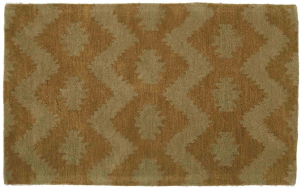 Wool carpet 90x150 beige patterned handcrafted handtuft modern