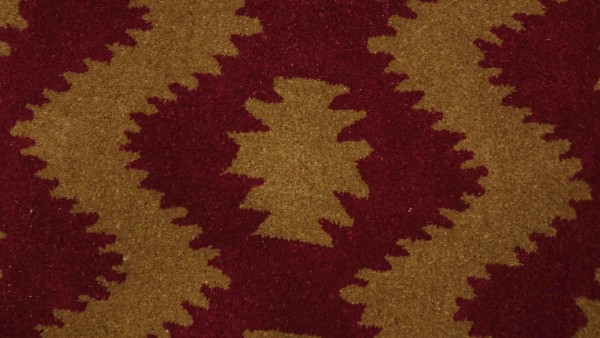 Handgefertigter Wollteppich 160x230 Rot Durchgemustert Handarbeit Handtuft Modern