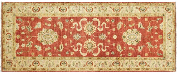 Afghan fine Ferahan Ziegler carpet 90x180 hand-knotted brown-red floral pattern Orient