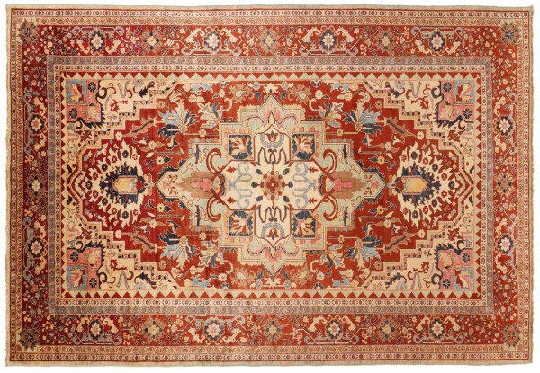 Afghan Chobi Ziegler 300x400 Handgeknüpft Teppich Beige Geometrisch Muster