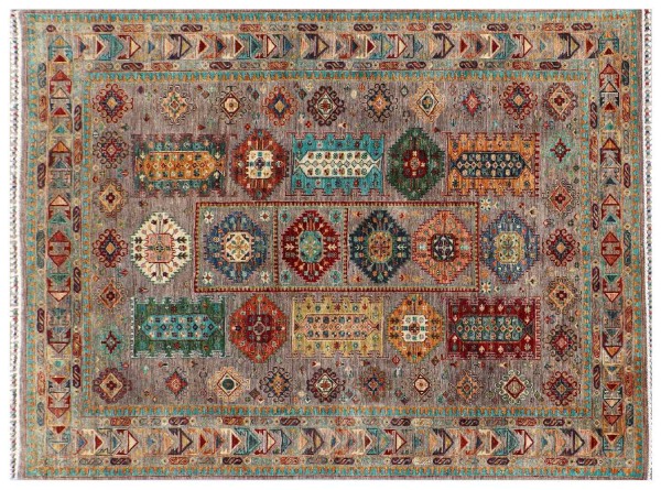 Afghan Ziegler Khorjin Ariana Rug 200x300 Hand Knotted Gray Border Orient