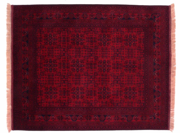 Afghan Khal Mohammadi Rug Belgique 150x190 Hand Knotted Red Geometric