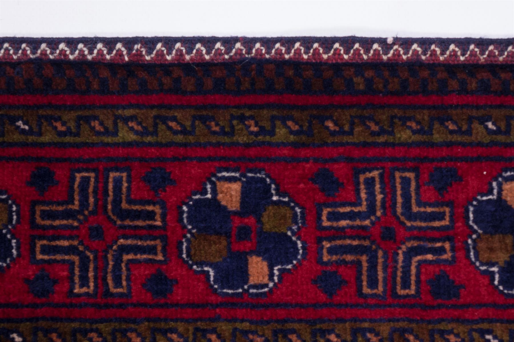 Afghan Belgique Khal Mohammadi Rug Hand Knotted 100x150 Brown Geometric 