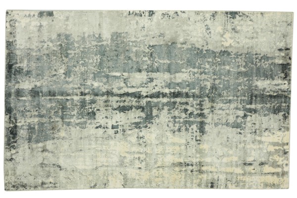 Handloom Vintage Teppich 160x230 Handgewebt Grau Abstrakt Handarbeit Gewebt Zimmer