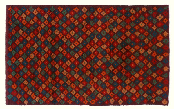 Gabbeh carpet 110x170 hand-knotted brown stripes oriental UNIKAT short pile