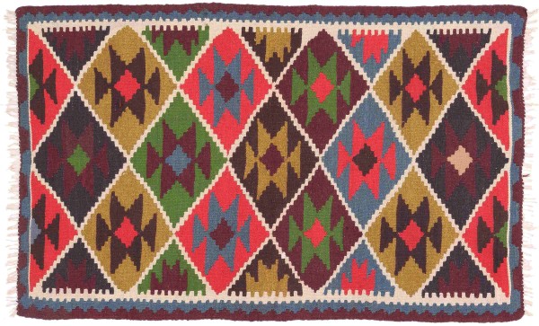 Persian carpet Kilim Ardebil 100x150 handwoven brown geometric handmade room