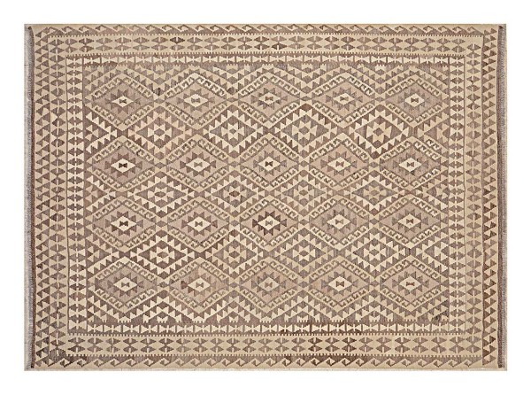 Afghan Kelim Old Style Natural Teppich 200x250 Handgewebt Beige Geometrisch Handarbeit