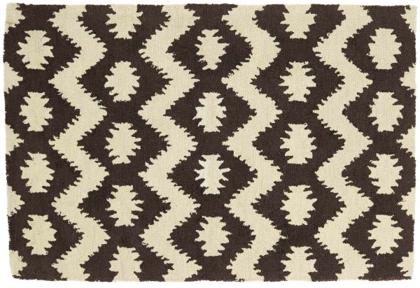 Handmade Wool Rug 120x180 Brown Patterned Hand Tuft Modern