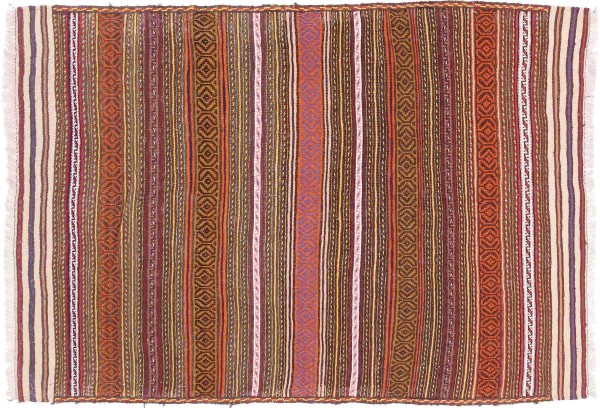 Afghan Kelim Soumakh Ghalmuri Teppich 100x150 Handgewebt Grün Geometrisch Handarbeit