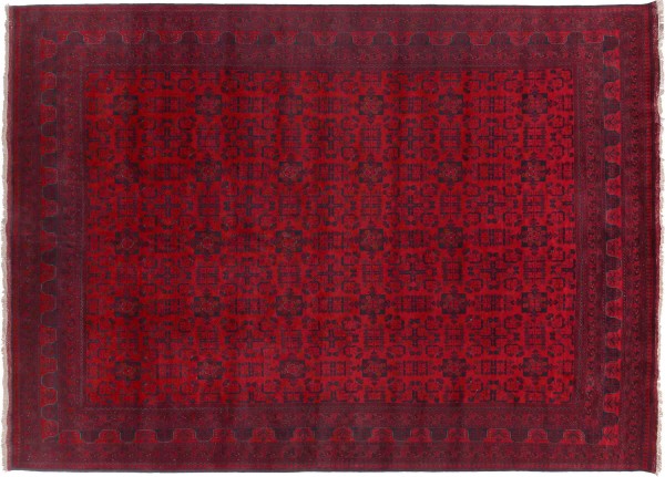 Afghan Khal Mohammadi Teppich 300x400 Handgeknüpft Rot Durchgemustert Orient Kurzflor