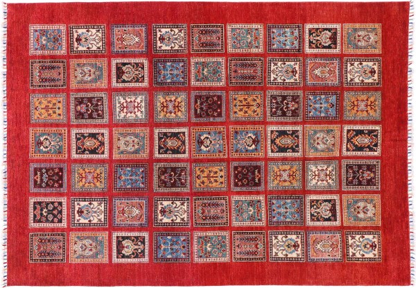 Afghan Ziegler Khorjin Bakhtiar Rug 200x300 Hand Knotted Red Field Pattern Orient