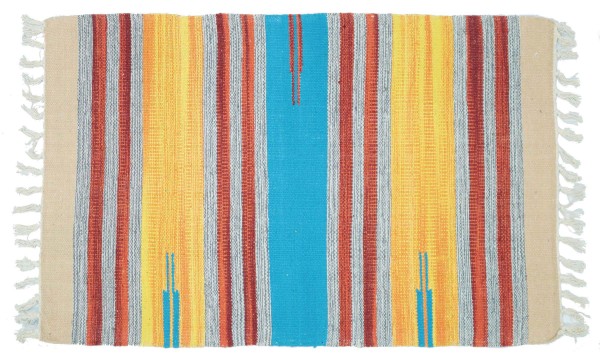 Brightly colored kilim rug 60x90 hand-woven multicolored stripes hand-woven room