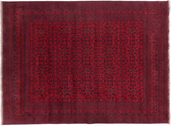 Afghan Khal Mohammadi Rug 240x340 Hand Knotted Red Patterned Orient Short Pile