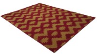 Preview: Handgefertigter Wollteppich 160x230 Rot Durchgemustert Handarbeit Handtuft Modern Preview: Handgefertigter Wollteppich 160x230 Rot Durchgemustert Handarbeit Handtuft Modern