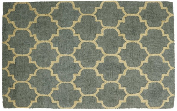 Carpet Moroccan Design 100x150 Gray Ornaments Hand Tufted Modern