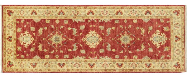 Afghan Feiner Ferahan Ziegler Teppich 90x180 Handgeknüpft Läufer Braunrot Floral Orient