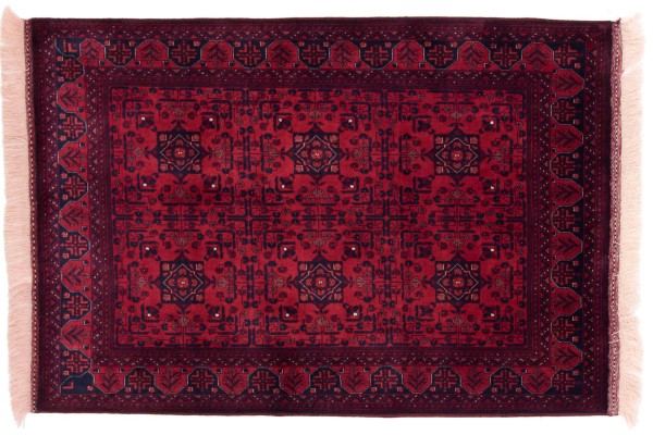Afghan Belgique Khal Mohammadi 151x104 Handgeknüpft Teppich 100x150 Braun Geometrisch