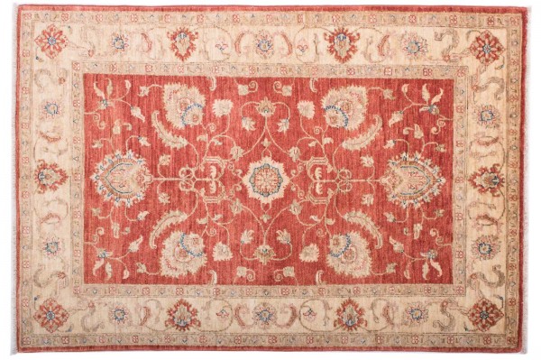 Afghan fine Ferahan Ziegler carpet 100x150 hand-knotted red floral pattern Orient