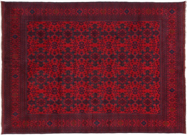 Afghan Khal Mohammadi Teppich 250x350 Handgeknüpft Rot Durchgemustert Orient Kurzflor