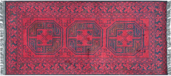 Afghan Khal Mohammadi Fil Poh Teppich 60x90 Handgeknüpft Braun Geometrisch Orient
