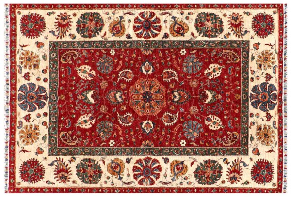 Afghan Ziegler Khorjin Ariana Rug 170x240 Hand Knotted Red Border Orient