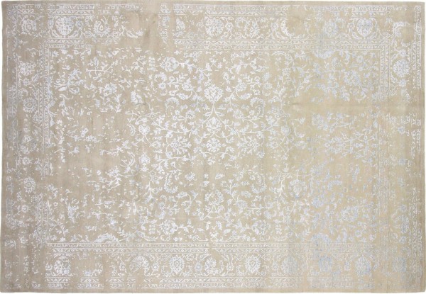 Modern hand-knotted carpet 250x350 beige floral oriental UNIKAT short pile