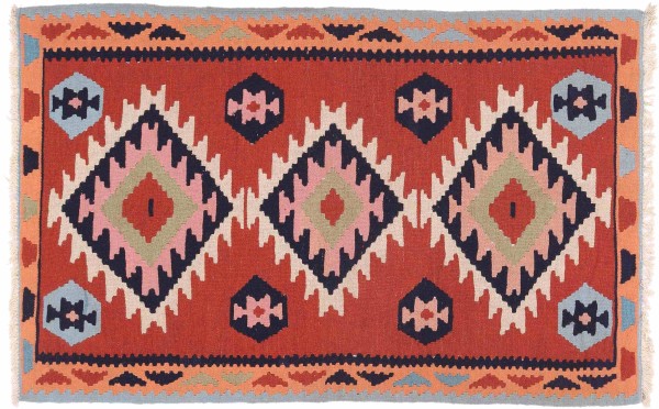Persian carpet Kilim Ardebil 90x150 handwoven brown geometric handmade room