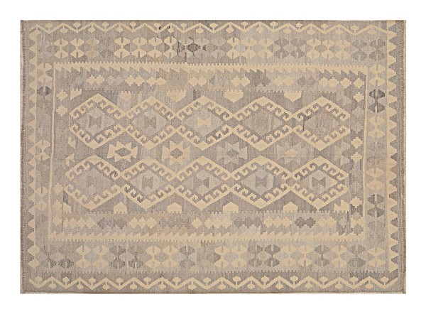 Afghan Kelim Old Style Natural Teppich 170x240 Handgewebt Beige Geometrisch Handarbeit