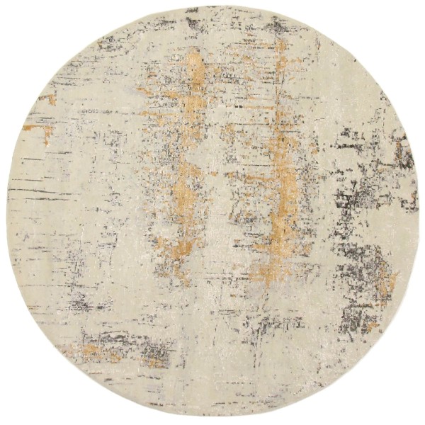 Modern carpet in around 200x200 hand-knotted beige abstract oriental UNIKAT