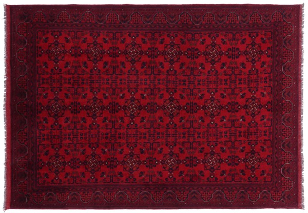 Afghan Rug Khal Mohammadi 200x300 Hand Knotted Brown Geometric Oriental