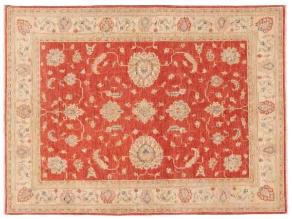 Fine Ferahan Ziegler carpet 150x200 hand-knotted orange geometric oriental