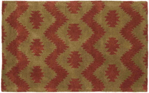 Wool carpet 90x150 brown patterned handcraft handtuft modern