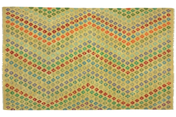 Afghan Maimana Kelim Bunt 244x173 Handgewebt Teppich 170x240 Bunt Geometrisch Orient
