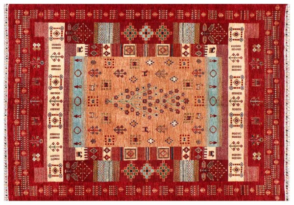 Afghan Ziegler Khorjin Ariana Rug 170x260 Hand Knotted Red Striped Orient