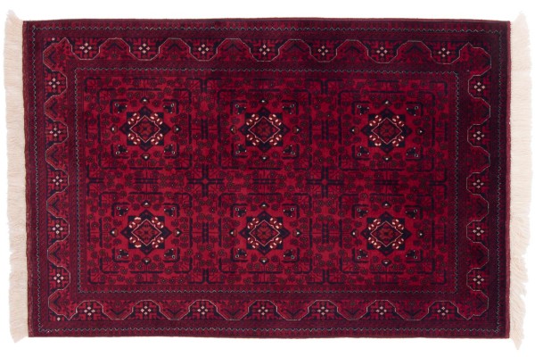 Afghan Belgique Khal Mohammadi 100x150 Handgeknüpft Teppich Braun Geometrisch