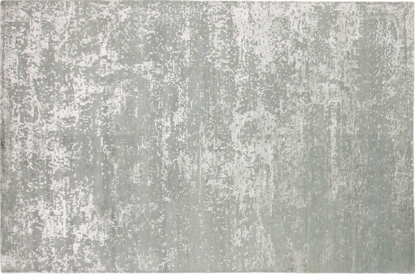 Moderner handgeknüpfter Teppich 200x300 Grün Abstrakt Orientalisch UNIKAT Kurzflor