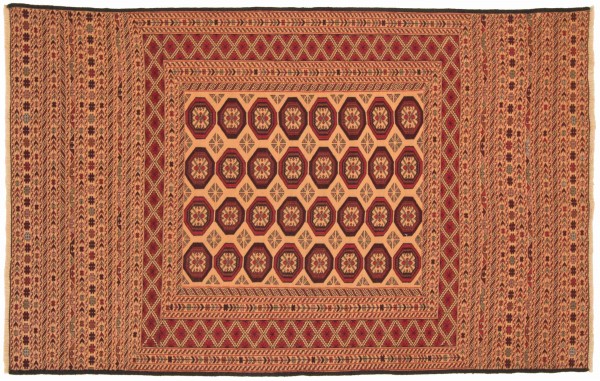 Afghan Mushwani Kelim 120x190 Handgewebt Teppich Mehrfarbig Orientalisch