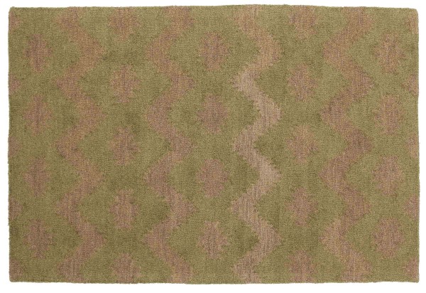 Wool carpet 120x180 gray patterned handmade hand tuft modern