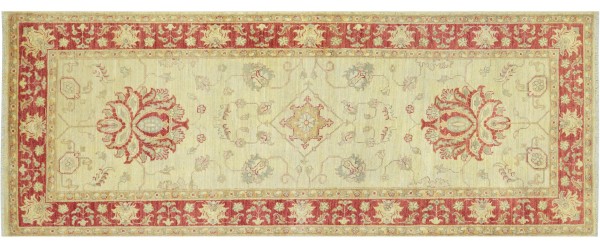 Afghan fine Ferahan Ziegler carpet 90x180 hand-knotted beige floral pattern Orient
