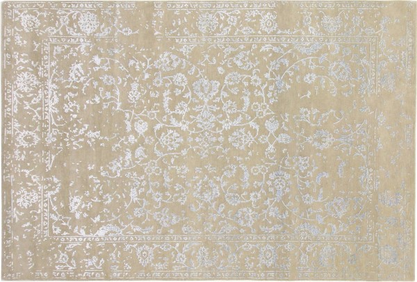 Modern knotted carpet 170x240 hand knotted beige floral oriental UNIKAT