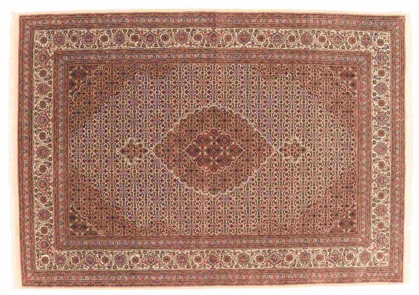 Tabriz 14/70 170x240 Handgeknüpft Teppich Mehrfarbig Orientalisch Kurzflor