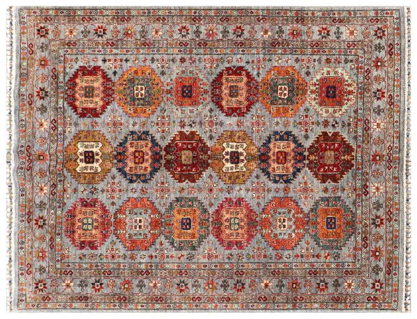Afghan Ziegler Khorjin Ariana Rug 150x200 Hand Knotted Gray Patterned Orient