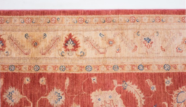 Afghan Chobi Ziegler Fein 150x200 Handgeknüpft Teppich Rot Blumenmuster