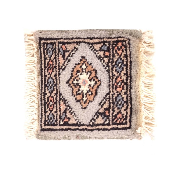 Pakistan Buchara Carpet 30x30 Hand Knotted Square Grey Geometric 5 