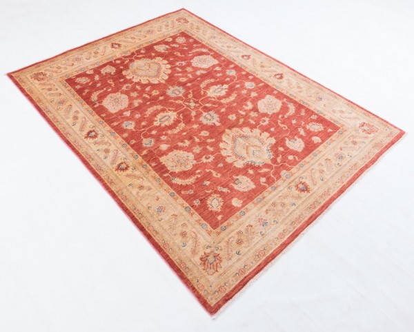 Afghan Chobi Ziegler Fein 150x200 Handgeknüpft Teppich Rot Blumenmuster